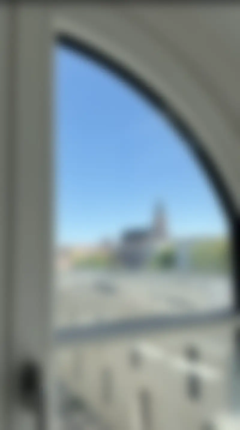 View from the apartment window over Wrocław, photo 2 (deliberately blurred)